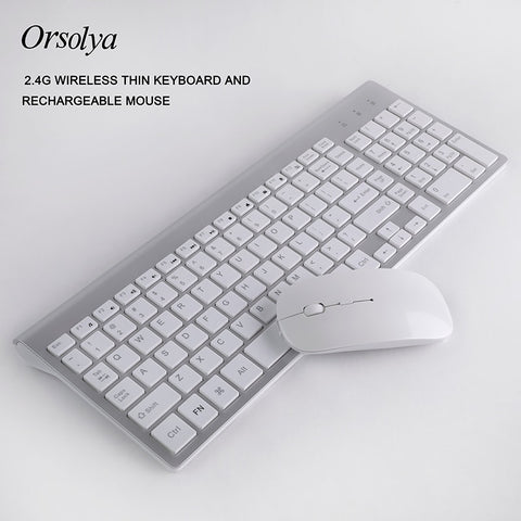 2.4G Wireless Thin Keyboards and Mouse